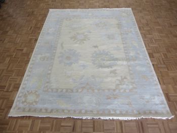 7'10 x 10 Hand Knotted Beige Modern Oushak Oriental Rug G16049