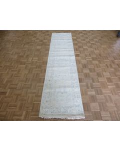 2'6 x 10'5 Runner Hand Knotted Gray Modern Oushak Oriental Rug G15937