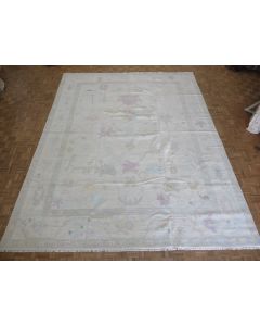 11'11 x 15'3 Hand Knotted Ivory Modern Oushak Oriental Rug G15970