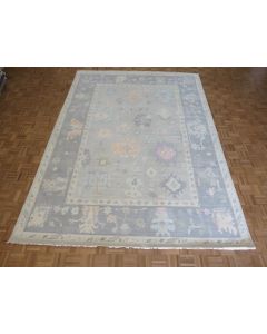 8'11 x 12'3 Hand Knotted Gray Modern Oushak Oriental Rug G15979