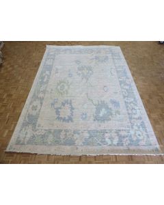 9'10 x 14'1 Hand Knotted Gray Modern Oushak Oriental Rug G15984