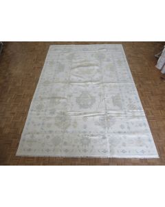 10'1 x 13'11 Hand Knotted Ivory Modern Oushak Oriental Rug G15985