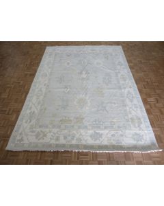 8'11 x 12 Hand Knotted Gray Modern Oushak Oriental Rug G15990