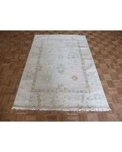 5 x 7'2 Hand Knotted Beige Modern Oushak Oriental Rug G15993