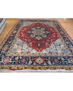 11'8 x 15'1 Hand Knotted Rust Red Serapi Oriental Rug G3276