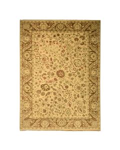 10'x13'10" Biscotti Brown Agra Leaf Design100% Wool Hand Knotted Rug G76170