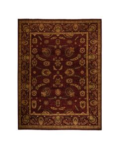 11'10"x15'4" Red Double Knot Jaipur All Over Design Wool Hand Knotted Rug G78414