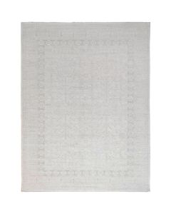 10'x13'10" Jazz White Hand Knotted Khotan Pomegranate Wool Oriental Rug G86515