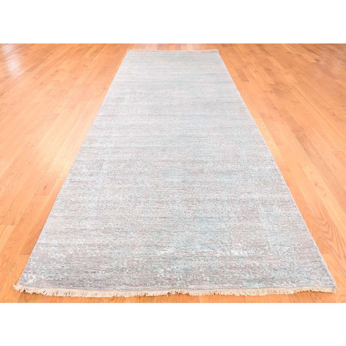 4 X9 9 Broken Persian Design Wool And Silk Hand Knotted Wide - 4 X 9 Rug Runner 4 X9 9 Broken Persian Design Wool And Silk Hand Knotted Wide - 4 X 9 Rug Runner