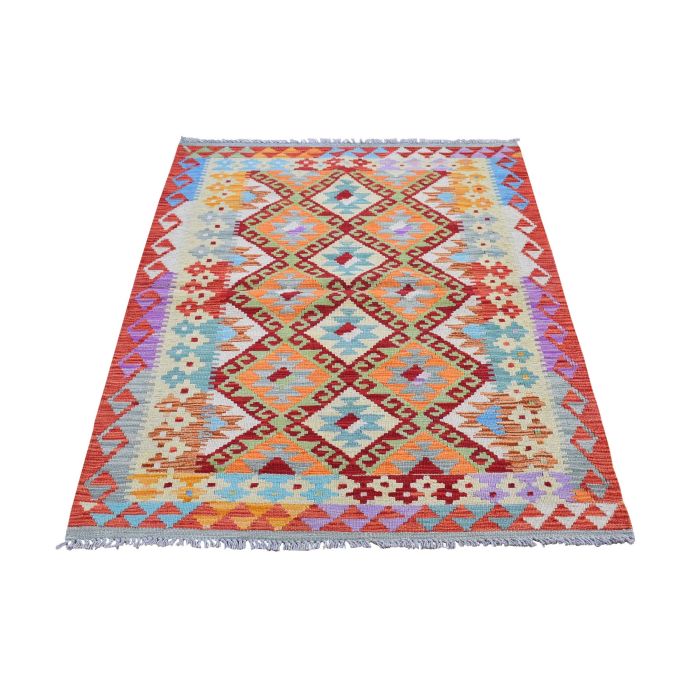 Archies Carpet Gallery Hand Woven Multi Color Wool Kilim Size:-2.5X7.3 Foot 