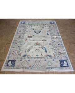 9 x 12 Hand Knotted Ivory Oushak Oriental Rug G14039