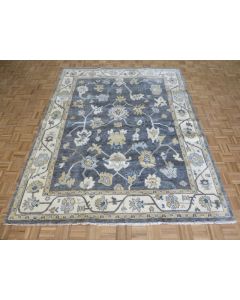8 x 10 Hand Knotted Smoky Gray Modern Oushak Oriental Rug G14042