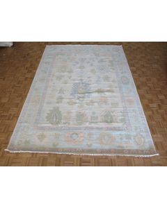 9 x 12'5 Hand Knotted Ivory Modern Oushak Oriental Rug G14398