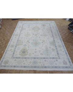 12'1 x 15 Hand Knotted Ivory Modern Oushak Oriental Rug G14400