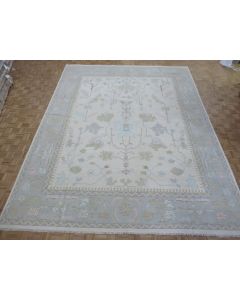 11'10 x 15 Hand Knotted Ivory Modern Oushak Oriental Rug G14503