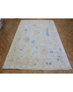 9'11 x 14'2 Hand Knotted Sky Blue Modern Oushak Oriental Rug G14710