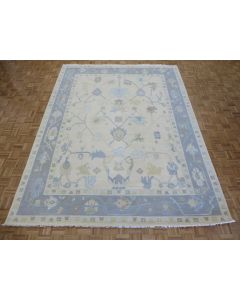10 x 14'5 Hand Knotted Ivory Modern Oushak Oriental Rug G14727