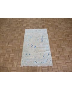 3'2 x 5'2 Hand Knotted Gray Modern Oushak Oriental Rug G15212