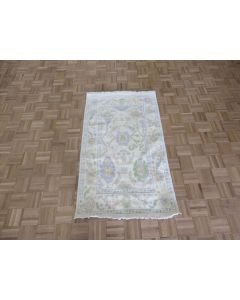 3 x 5'3 Hand Knotted Ivory Modern Oushak Oriental Rug G15213