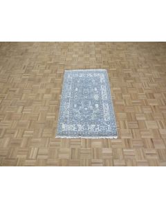 3'1 x 5'2 Hand Knotted Gray Modern Oushak Oriental Rug G15218
