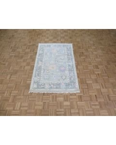 4 x 6 Hand Knotted Gray Modern Oushak Oriental Rug G15220