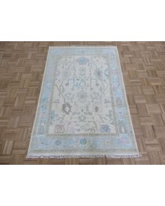 3'11 x 6'2 Hand Knotted Ivory Modern Oushak Oriental Rug G15221
