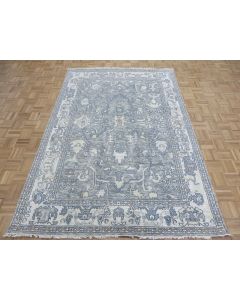 6 x 8'9 Hand Knotted Gray Modern Oushak Oriental Rug G15433
