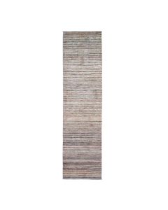 2'5"x9'5" Beige Peshawar With Gabbeh Pure Wool Hand Knotted Runner Rug G49025