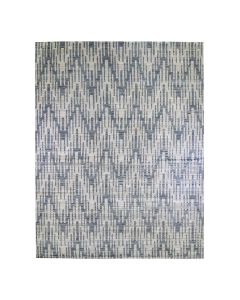 12'1"x15'3" Oversized Silk & Wool Zigzag with Graph Design Hand Made Rug G66389
