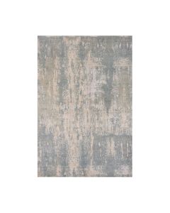 6'x9'2" Opaline Gray Hand Knotted Wool-Silk Modern Abstract Design Rug G75348