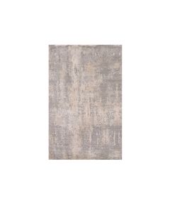 3'x5' Rare Gray Wool and Silk Hand Knotted Modern Abstract Design Rug G75350