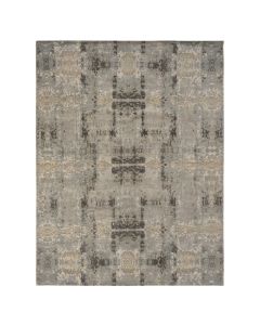 9'x11'7" Gray Modern Nepali Weave Wool and Silk Hand Knotted Rug G78146
