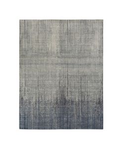 8'x10'4" Gray Vertical Ombre Design Pure Silk Hand Knotted Rug G78155