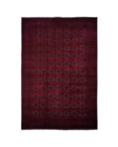 13'1"x19'8" Barn Red Afghan Khamyab Wool Hand Knotted Mansion Size Rug G78157