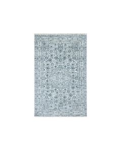 3'x5'3" White Mamluk Dynasty Design Undyed Wool Hand Knotted Oriental Rug G79810
