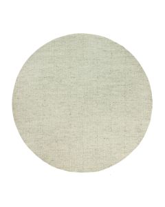 10'x10' Halo Gray Organic Wool Cord Plain Hand Woven Flat Weave Round Rug G90449