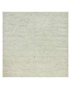 8'x8' Mindful Gray Wool Hand Woven Cord Collection Flat Weave Square Rug G90476